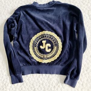 Juicy Couture Black Label track jacket velour navy bling classic medium